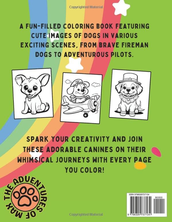 Dogs Coloring Book: Easy & Bold Designs for Adults and Kids (Funny Dog Coloring Books) (Cute Coloring Books) Lindesa
