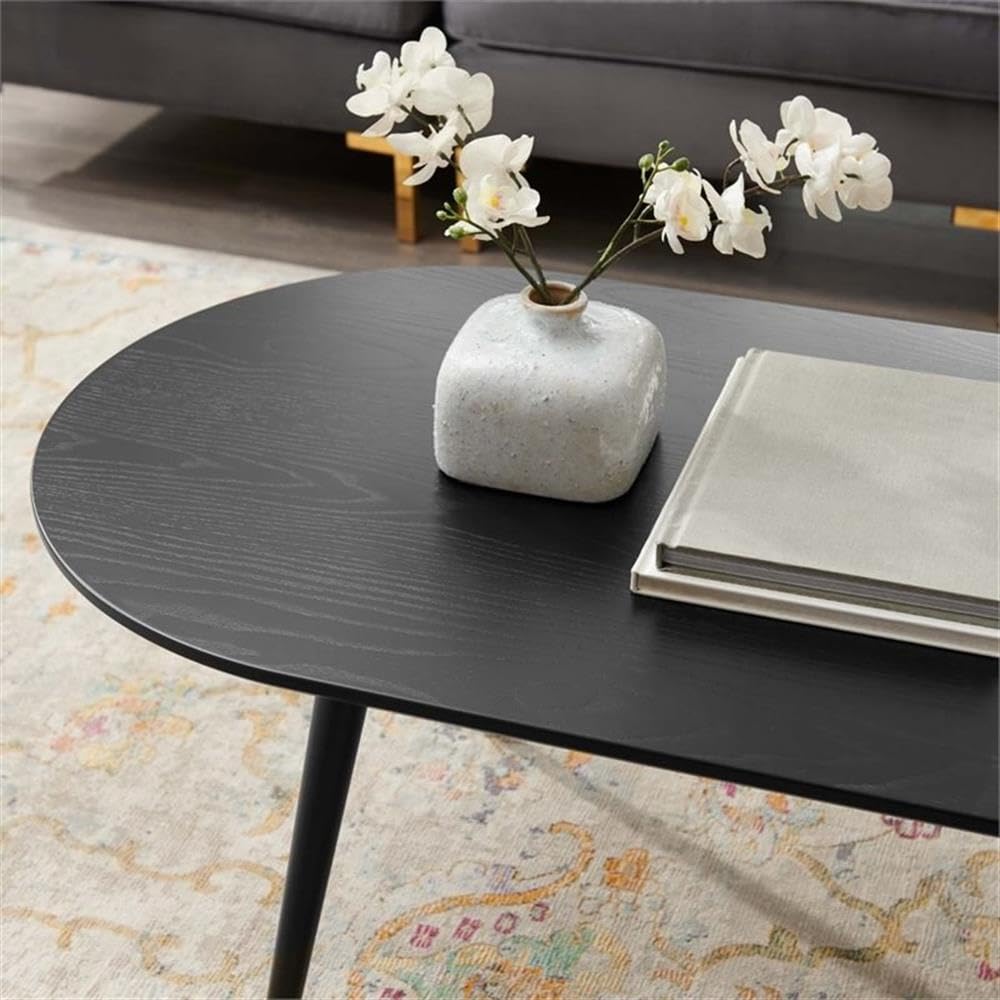 Modway Vigor Coffee Table, 47" Oval, Black Modway