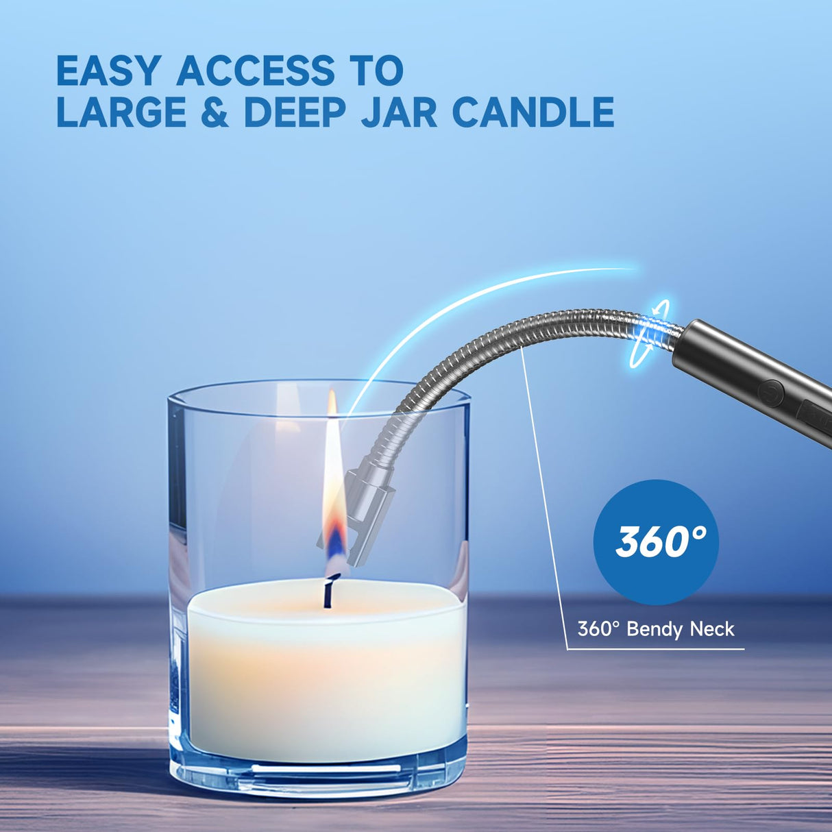 Flame bird 2 Pack Electric Candle Lighter Flameless Arc Windproof Flexible Long Neck USB Rechargeable Lighter for BBQ Grill Fireworks Camping. Flame bird