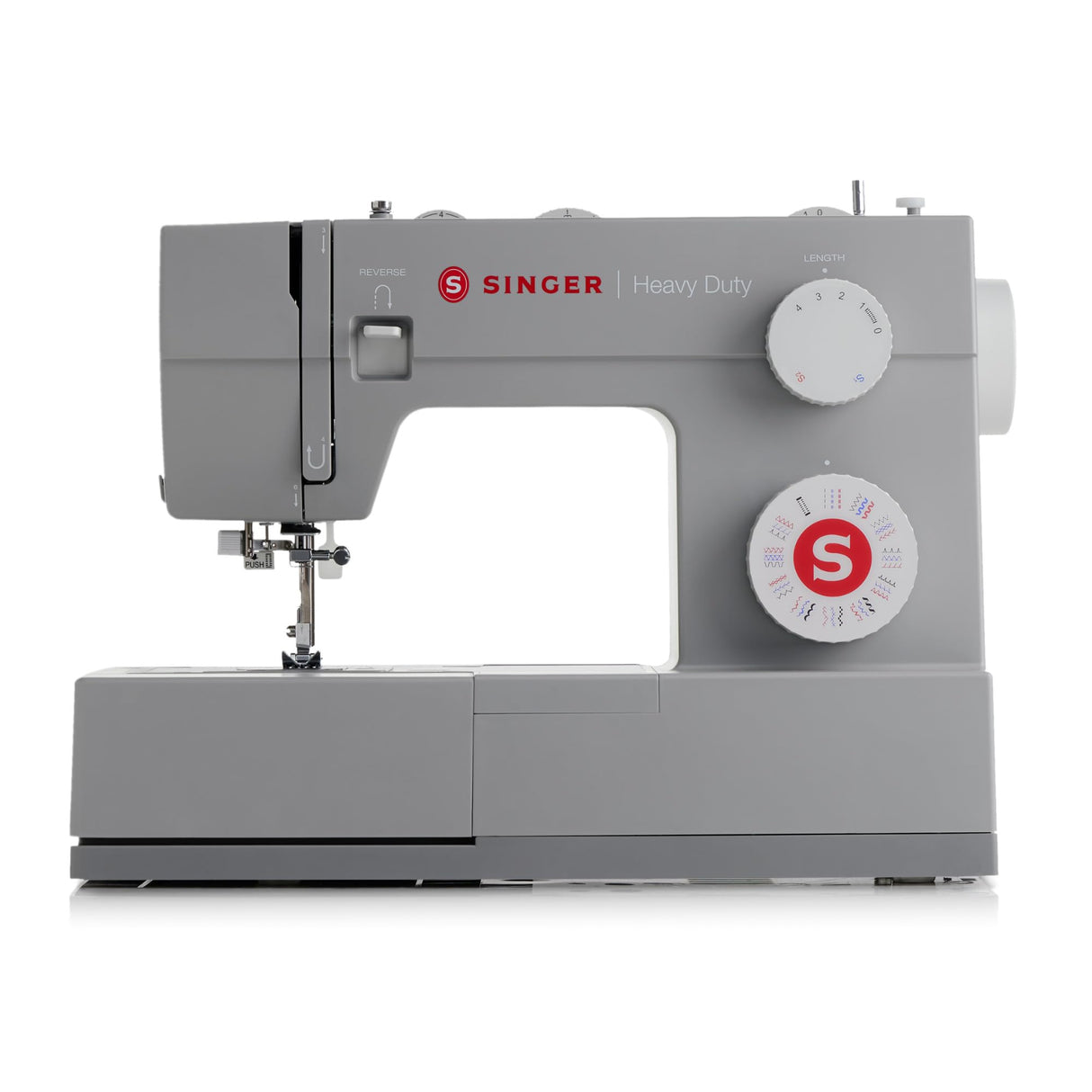 SINGER Heavy Duty 4452 High Speed Sewing Machine With Accessory Kit | Strong Motor with Enhanced Piercing Power, 110 Stitch Applications, Full Metal frame, 1-step Buttonhole & LED Lights SINGER