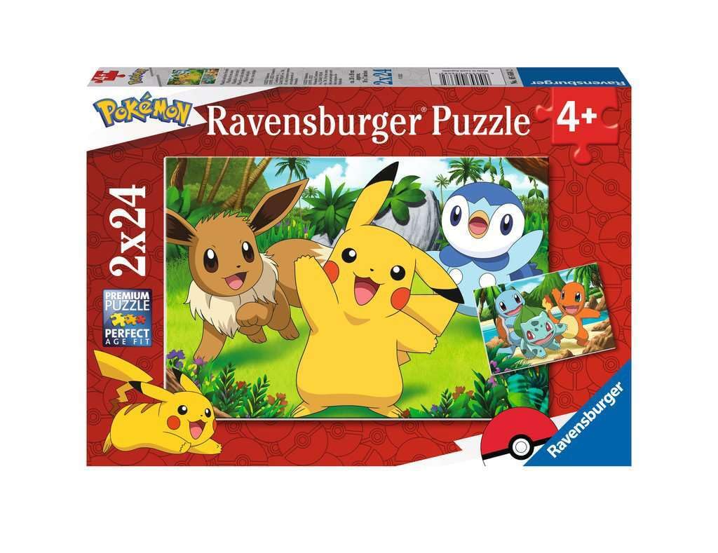 Ravensburger - Pokémon Jigsaw Puzzle, 2 x 24 Collection, 2 Jigsaw Puzzles of 24 Pieces, Recommended Age 4+ Years Ravensburger