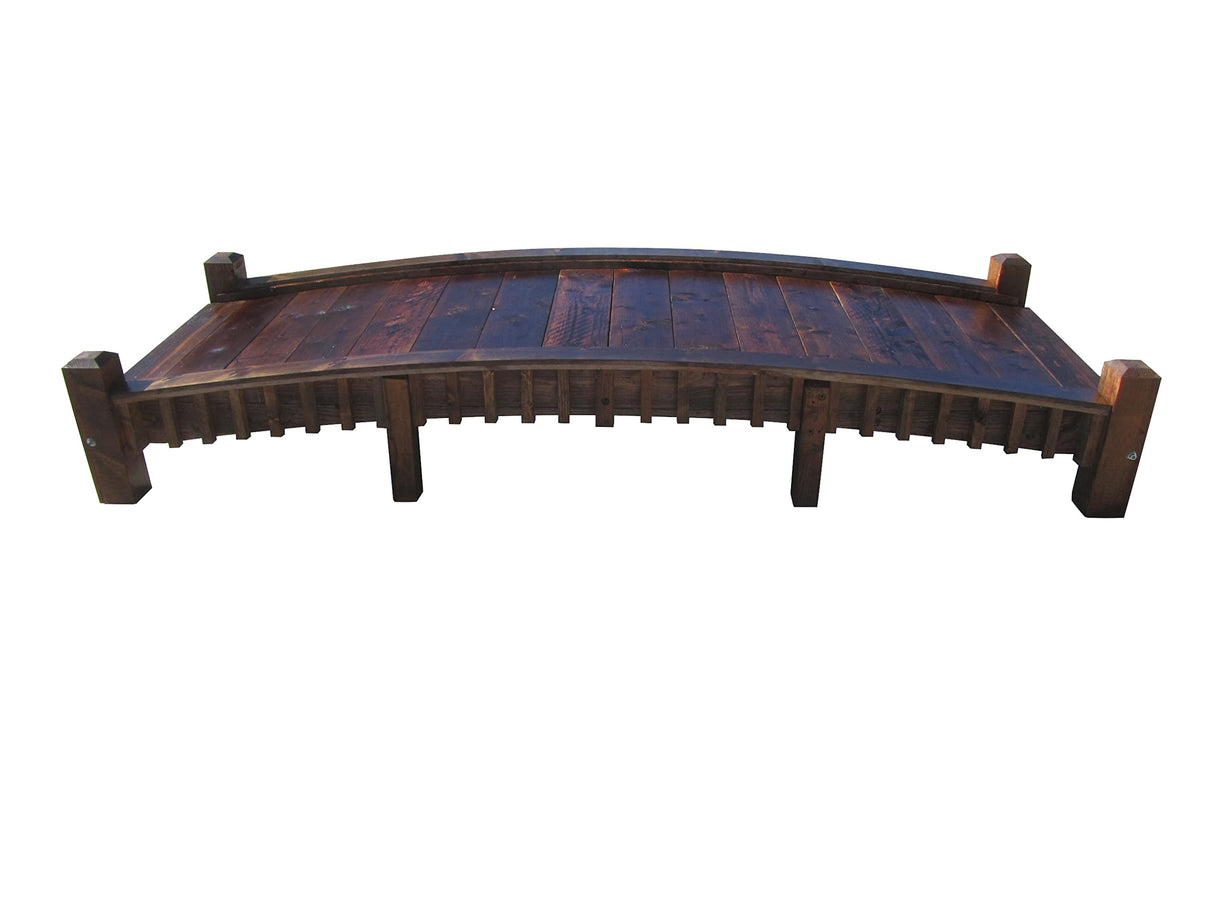 SamsGazebos Commercial Grade Garden Bridge with Low Rails 12 ft SamsGazebos