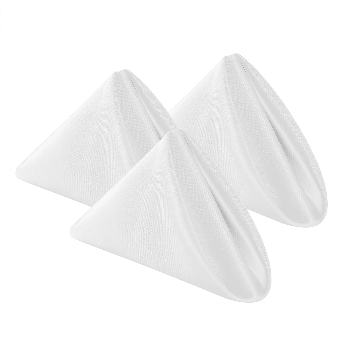 Bailarina Cloth Napkins Set of 120,17x17 inches Dinner Napkins Cloth Washable,Polyester Square Table Cloth Napkin Bulk with Hemmed Edges Ideal for Banquets, Parties and Weddings-White Bailarina