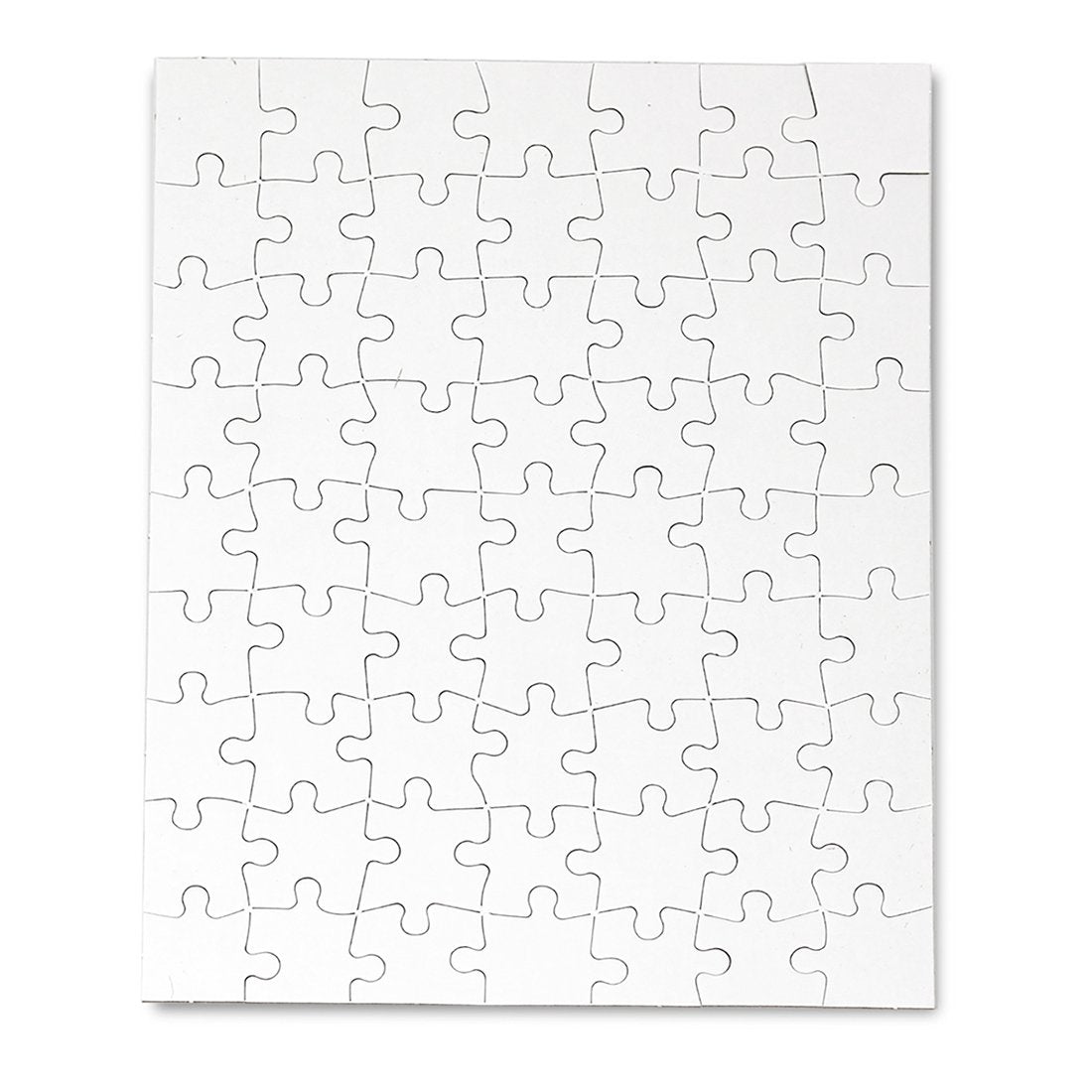 Hygloss Puzzles DIY Party Invite - Blank Puzzle for Decorating - Art Activity - Use as Party Favors - White, Sturdy – 8.5 x 11 Inches, 63 Pieces - Comes with Envelopes - 4 Qty Hygloss