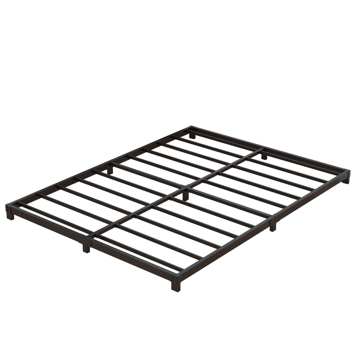 Nailsong 4 Inch Low Profile Queen Bed Frame - Heavy Duty Metal, No Box Spring Needed, Easy Assembly, Black Nailsong
