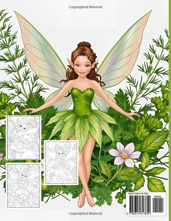 HERBAL FAIRIES: Herbal Fairies Coloring Book | A Whimsical Collection of Nature-Inspired Fairies, Magical Plants & Healing Herbs for Stress Relief & Relaxation WoodArtSupply