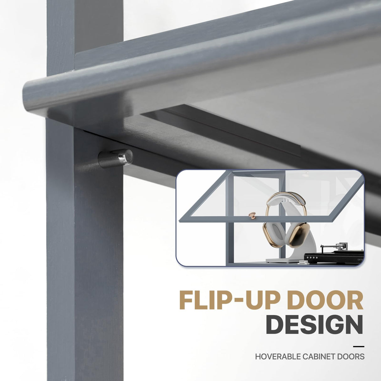 MoNiBloom 3-Tier Display Cabinet with Acrylic Doors, 42” Transparent Curio Display Case, Toy Organizers Rack & Storage Shelf for Living Room MoNiBloom