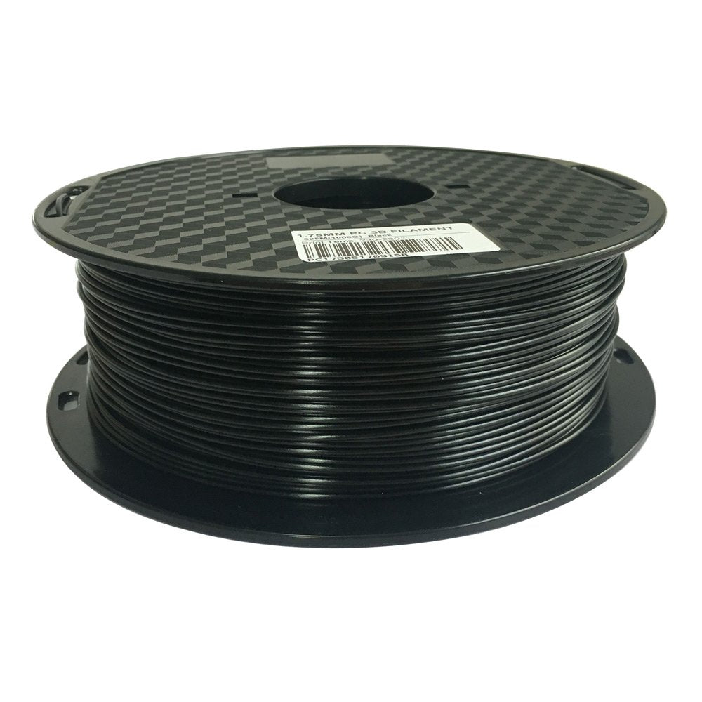 Black PC Filament 1.75 mm 3D Printer Filament 1 KG Spool 2.2LBS Dimensional Accuracy +/- 0.05mm 3D Printing Polycarbonate Material CC3D