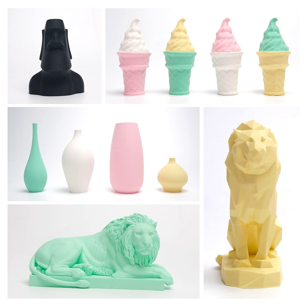 eSUN Matte PLA Refilament 1.75mm and Upgarded eSpool+ Set, Reusable and Removable Filament Spool Replacement with 3D Printer Refill Matte PLA, 1KG Spoolless 3D Printing Filament, Dark Grey eSUN