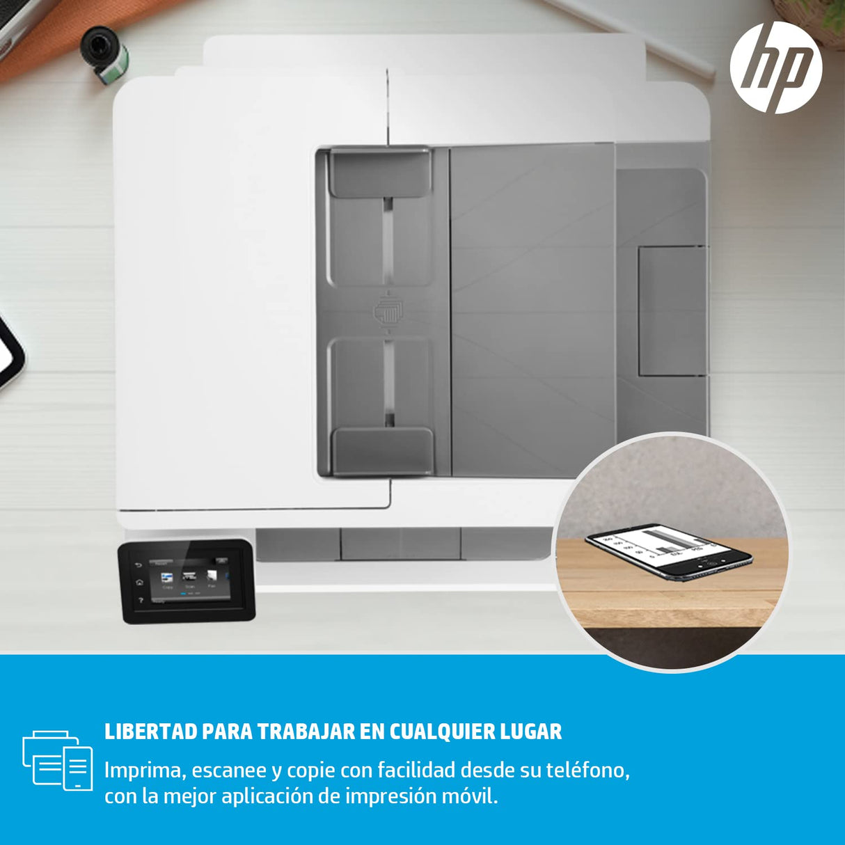 HP Laser Jet Pro M283FDW Multifunction Color Fax/Scan/Printer 22ppm 600x600dpi 250-sheet e-Print, Ethernet, USB, Wi-Fi (Renewed) HP