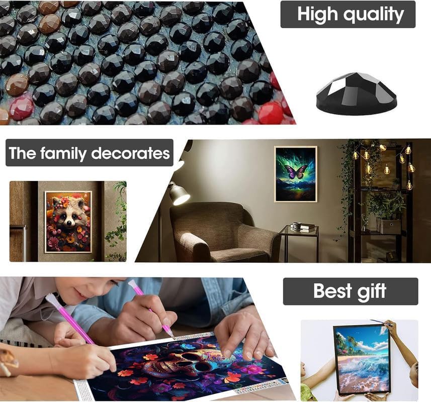 Yomiie 5D Diamond Art Kits for Adults, Airplane Diamond Painting Art DIY Full Round Drill Kits, Embroidery Rhinestone Diamond Crystal Craft Canvas Home Wall Decor 12x16 inch Yomiie