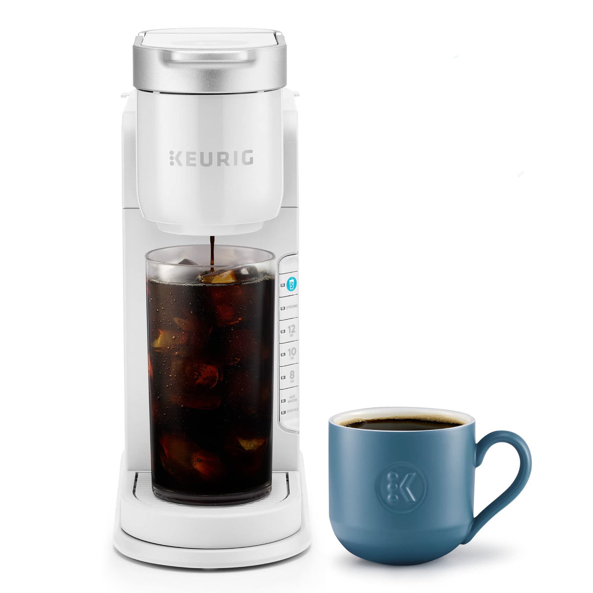 Keurig K-Iced Coffee Maker, Single Serve K-Cup Pod Iced Coffee Maker, With Hot and Cold Coffee Capabilities, Brews Any K-Cup Pod, White Keurig