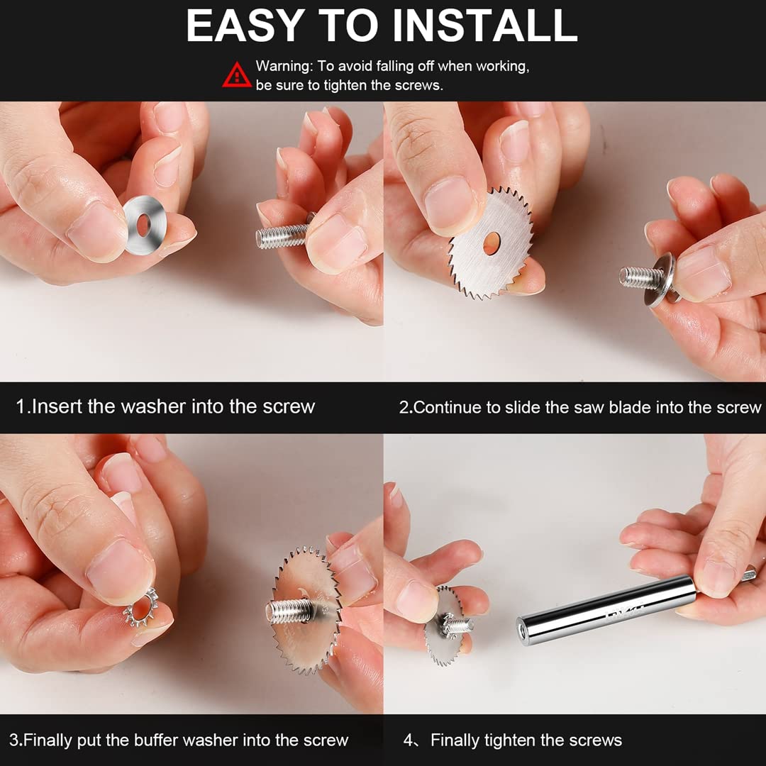 LitKiwi 1/4-Inch Hex Shank Rotary Drill Saw(with 5PCS Blades),HSS Saw Disc Wheel Cutting Blades for Drills Rotary Tools LitKiwi