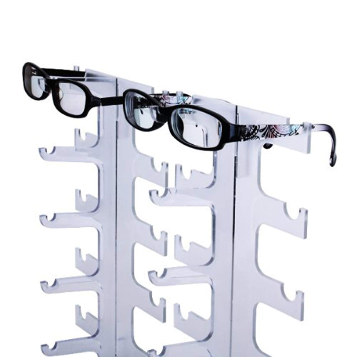 JoySee 1 X sunglasses organizer eyeglasses rack glasses holders acrylic Glasses hoder Display hold Stand, Water Clear Transparent JoySee