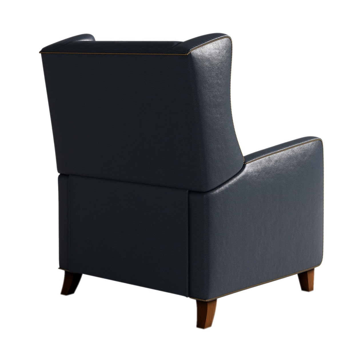 Genuine Leather Recliner Chair for Adults, Top-Grain Leather Manual Recliner with Classic Design, Comfortable Armchair for Living Room, Bedroom or Theater Use CHERS