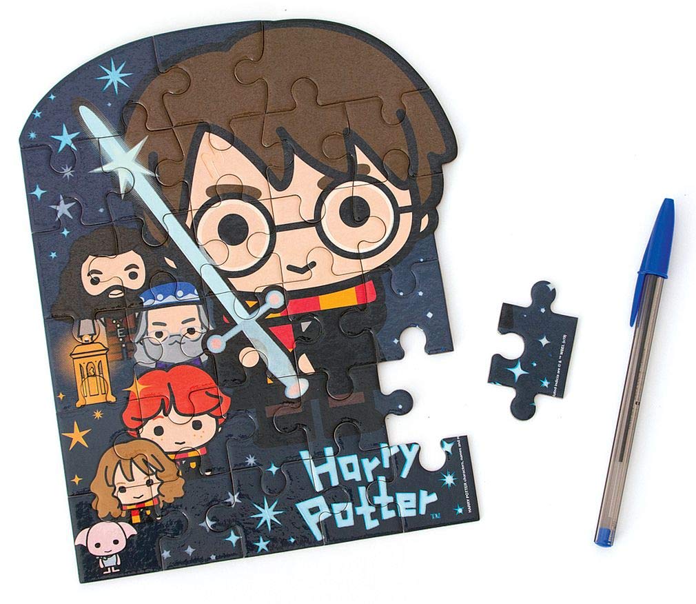 Playhouse Glow in The Dark Harry Potter Chibi 28-Piece Die-Cut Shaped Mini Puzzle for Kids Playhouse