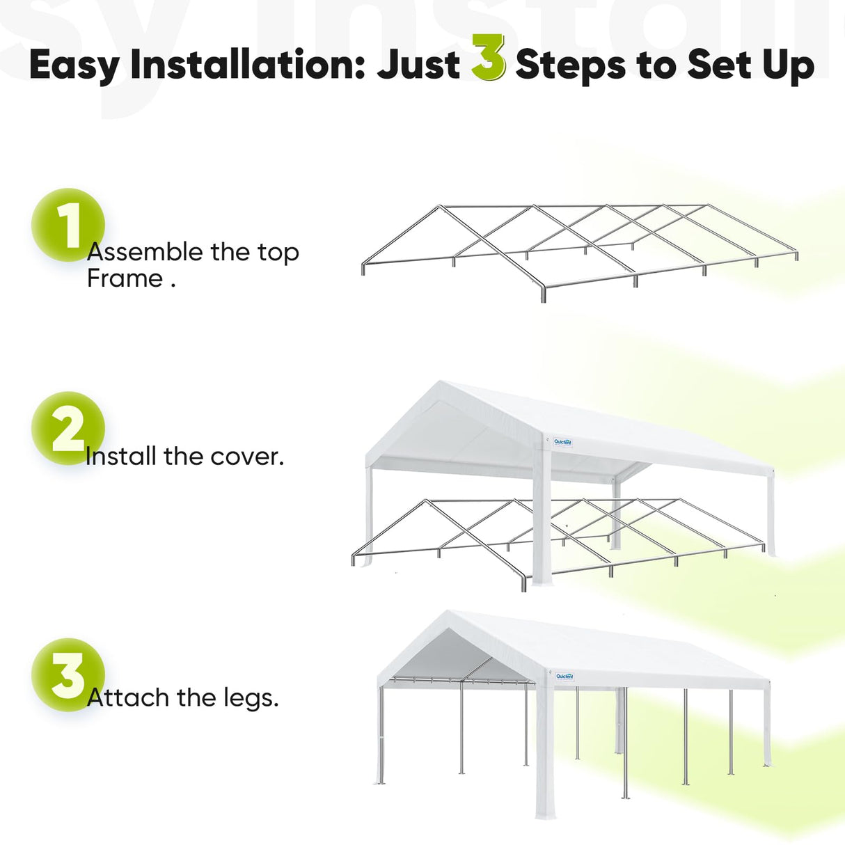 Quictent Premium 10x30 Party Tent Heavy Duty Outdoor Gazebo White Event Shelter Wedding Canopy Tent for Parties Carport BBQ with Removable Sidewall Windows & Storage Bags Quictent