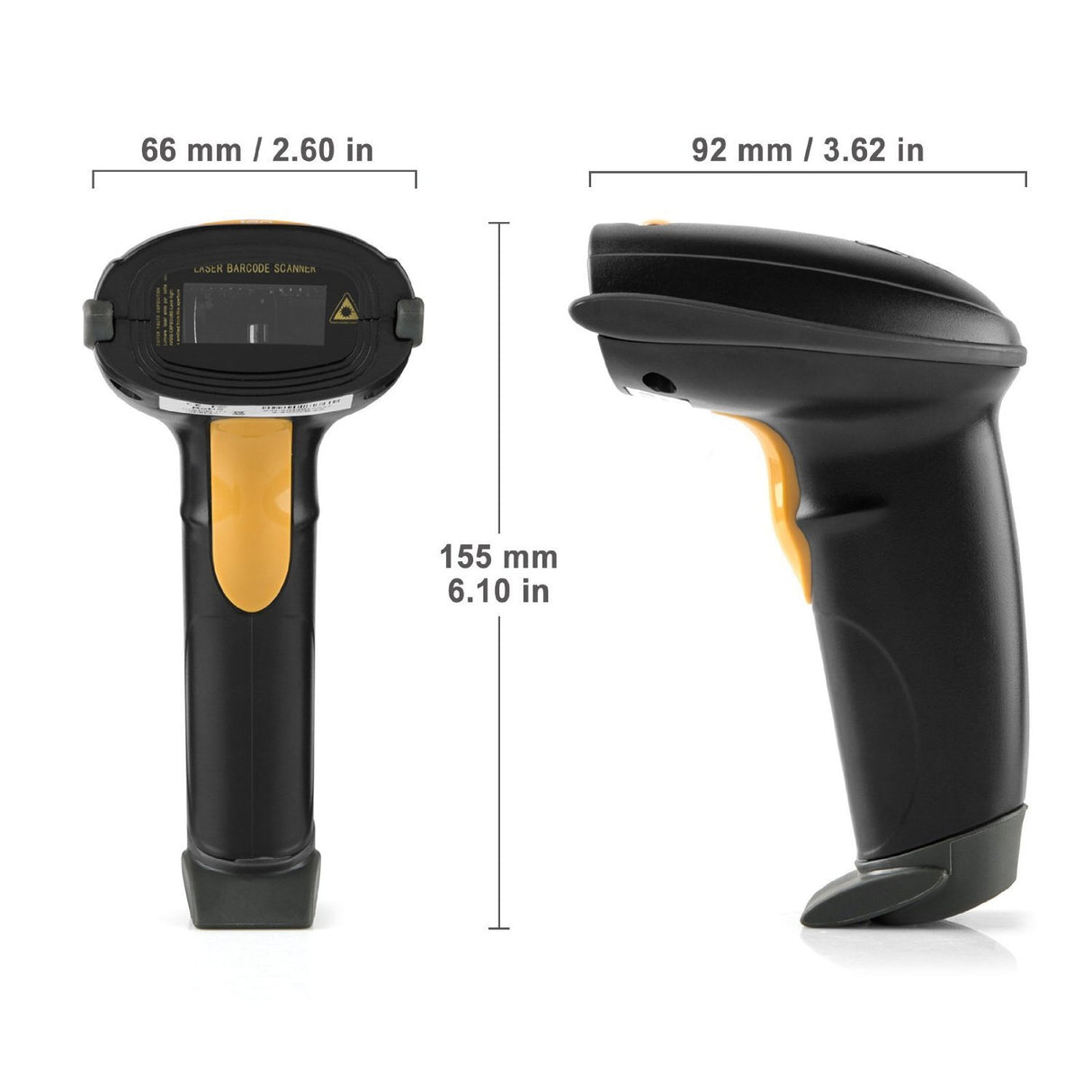 WoneNice USB Laser Barcode Scanner Wired Handheld Bar Code Scanner Reader Black WoneNice