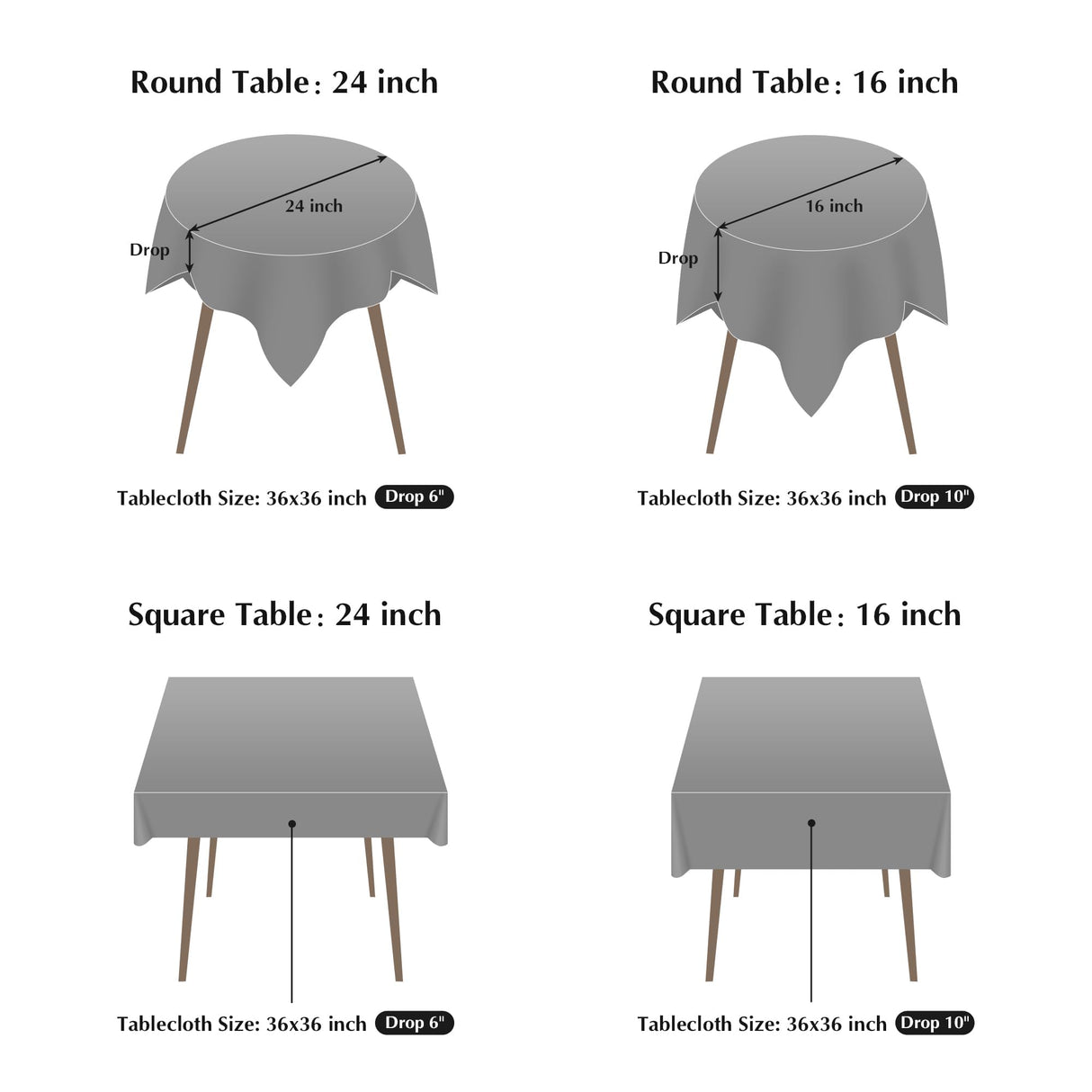 Small Square Tablecloth 36 x 36 Inch Washable Polyester Table Cloth Solid Pink Heavy Duty Fabric Coffee Table Cover for Dining Home Kitchen Party Wedding eeivs