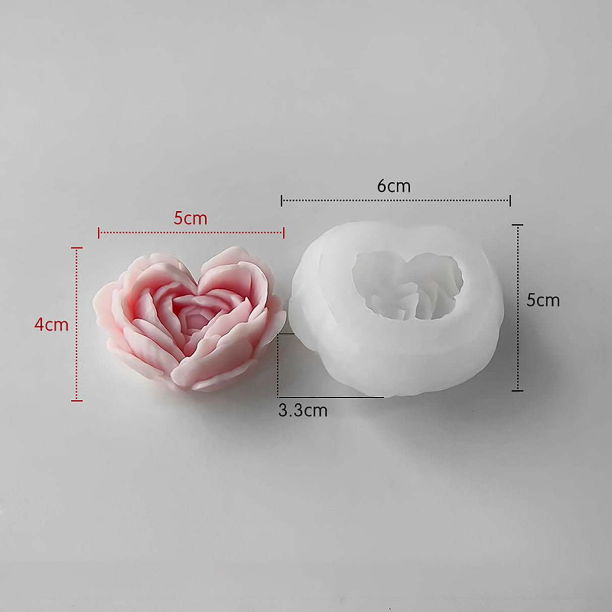 2 Pack Flower Mold 3D Flower Candle - Resin Casting Silicone Molds for Home Decor & Candle Making Wave Spiral Mold ESEENS