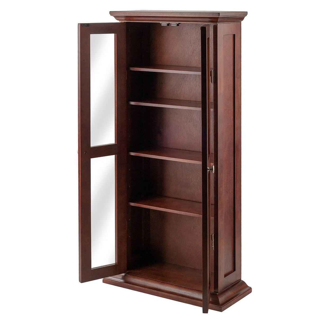 Winsome Wood DVD/CD Cabinet, Antique Walnut (94944) Winsome