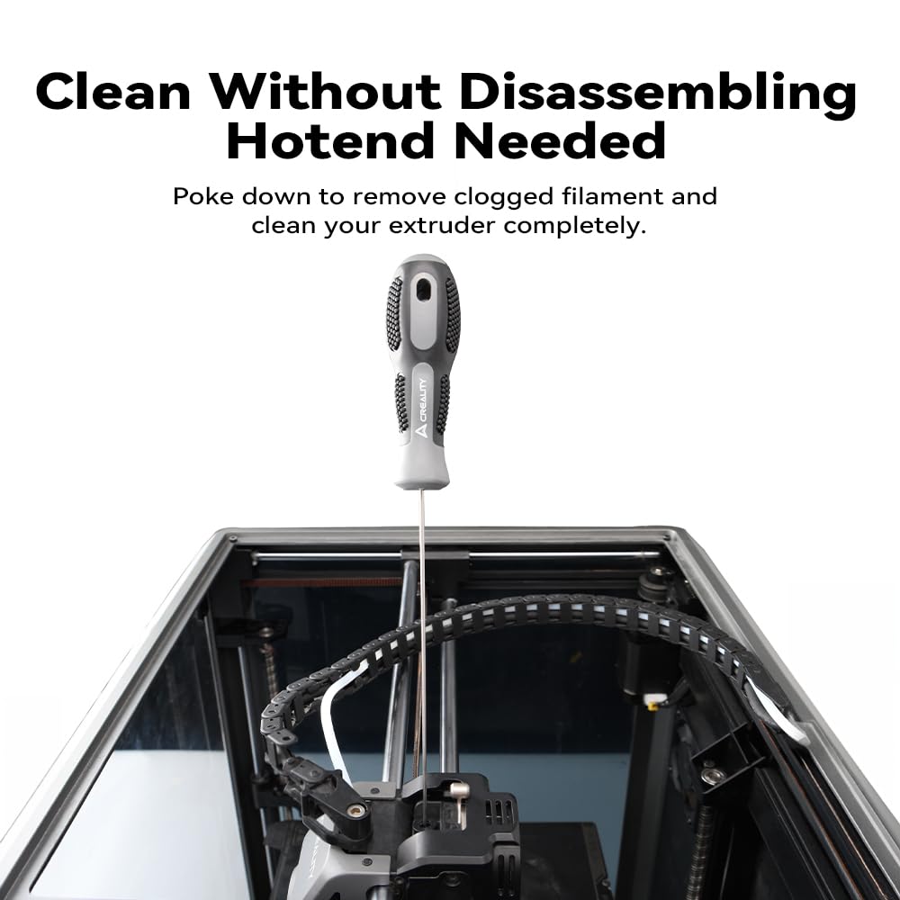 Creality Clog Poke, 3D Printer Nozzle Cleaning Kit for 1.75mm Filament Nozzles Φ1.5mm Needle with Arrow Tip Clean More Thoroughly, 210mm Prolong&Hight Hardness Cleaning Hotend Without Disassembly Creality