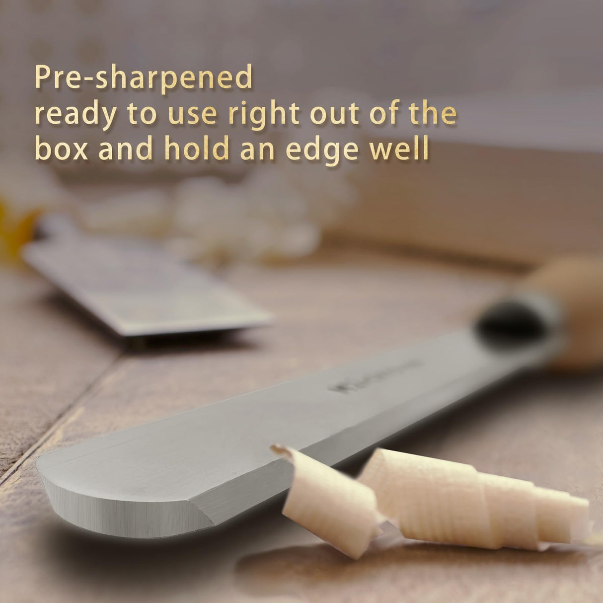 UF-SHARP 1 inch Round Nose Scraper, M2 Cryo High Speed Steel Wood Turning Tools with Beech Wood Handle UF-SHARP