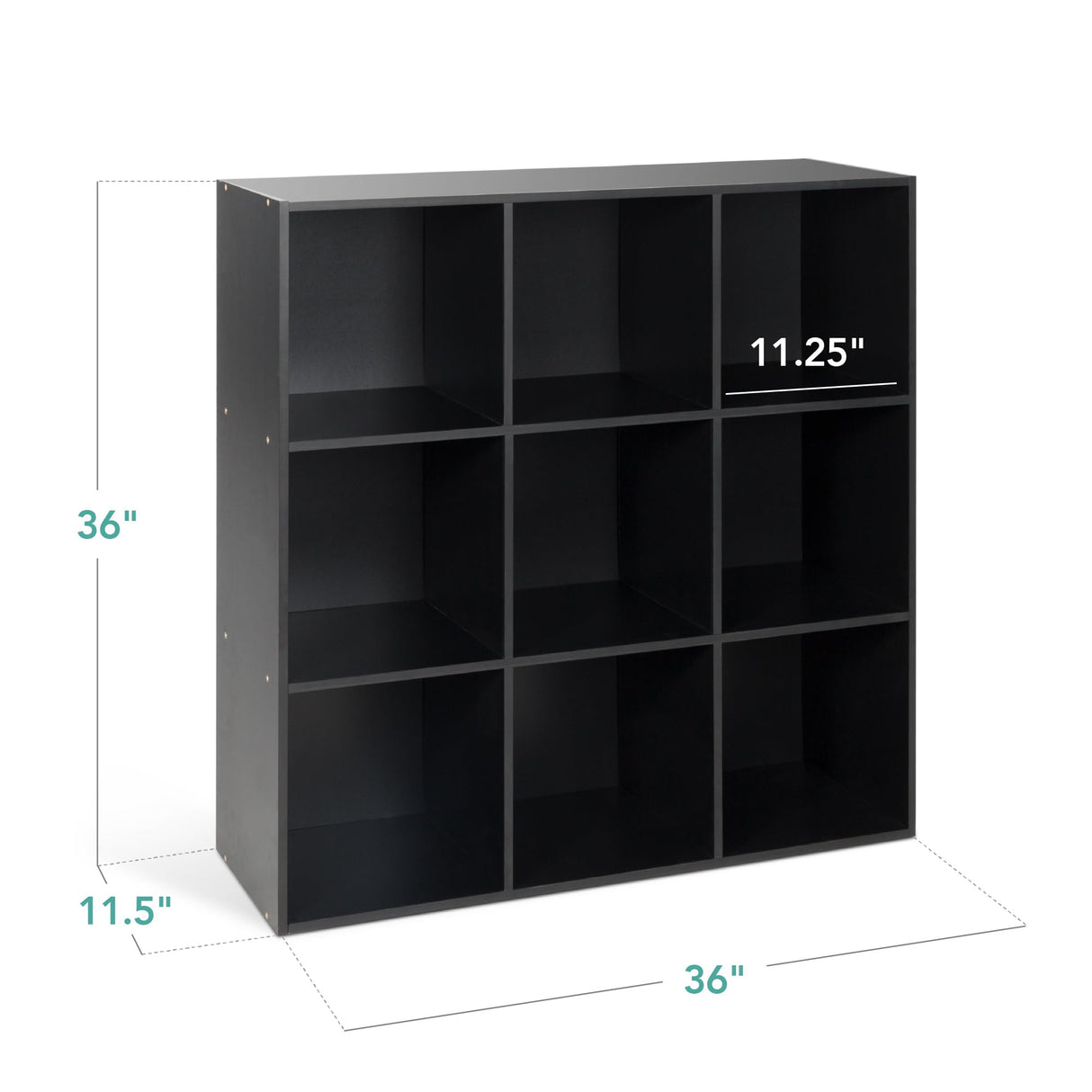 Best Choice Products 9-Cube Storage Organizer, 11in Shelf Opening, Bookcase, Display Shelf, Customizable w/ 3 Removable Back Panels - Black Best Choice Products
