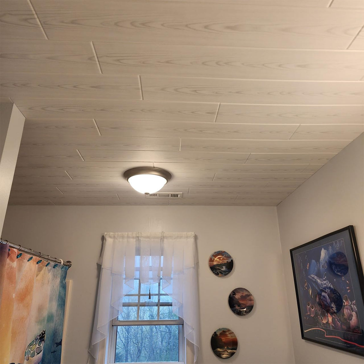 A La Maison Ceilings WP02cw-48 Foam Wood Ceiling Planks 39 in x 6 in, Country White, Pack of 48 À LA MAISON CEILINGS