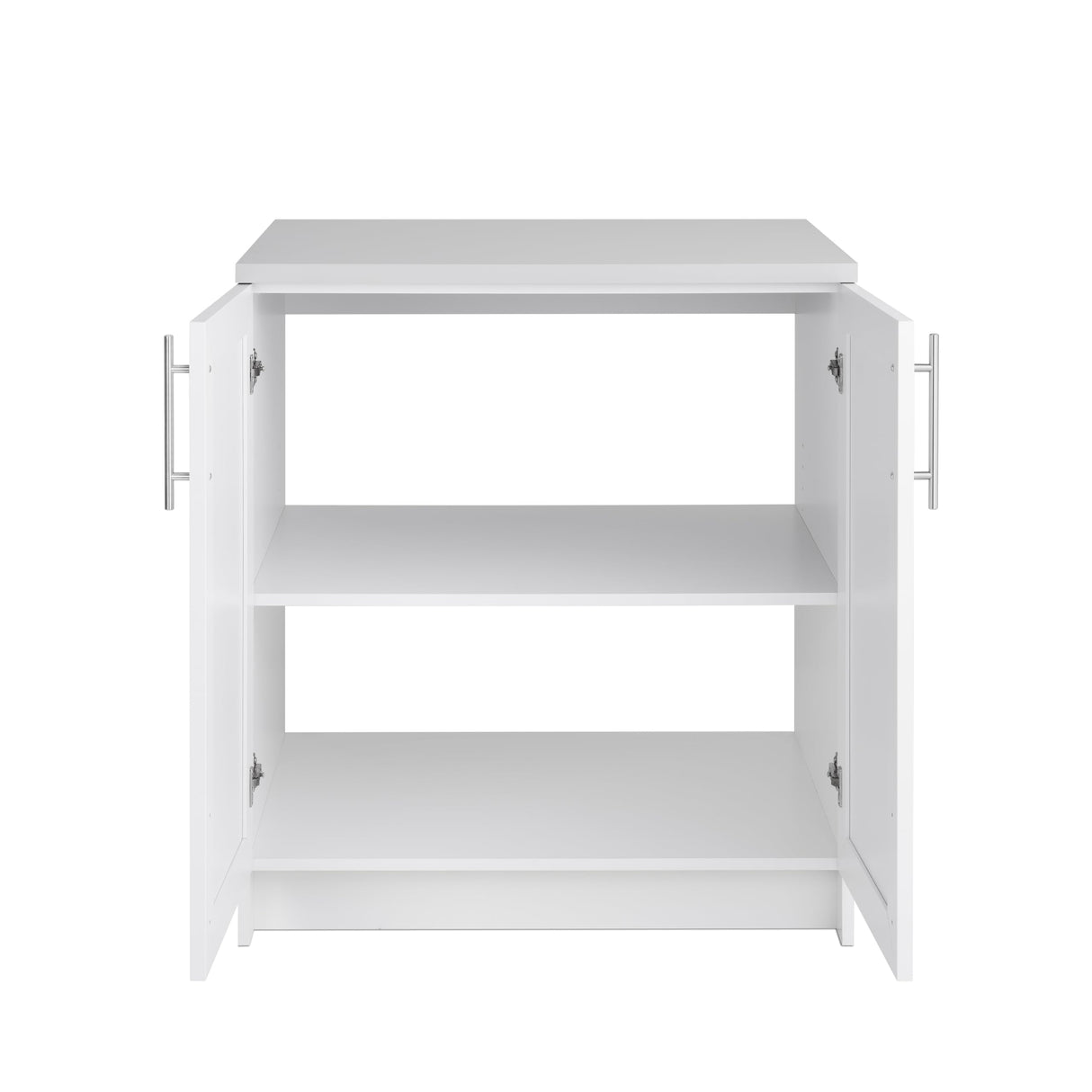 Prepac Elite 32" W Storage Cabinet with Doors and Shelves, White Garage Cabinet, Bathroom Storage with 1 Adjustable Shelf 24.5" D x 32" W x 36" H, WSCR-1005-1 Prepac