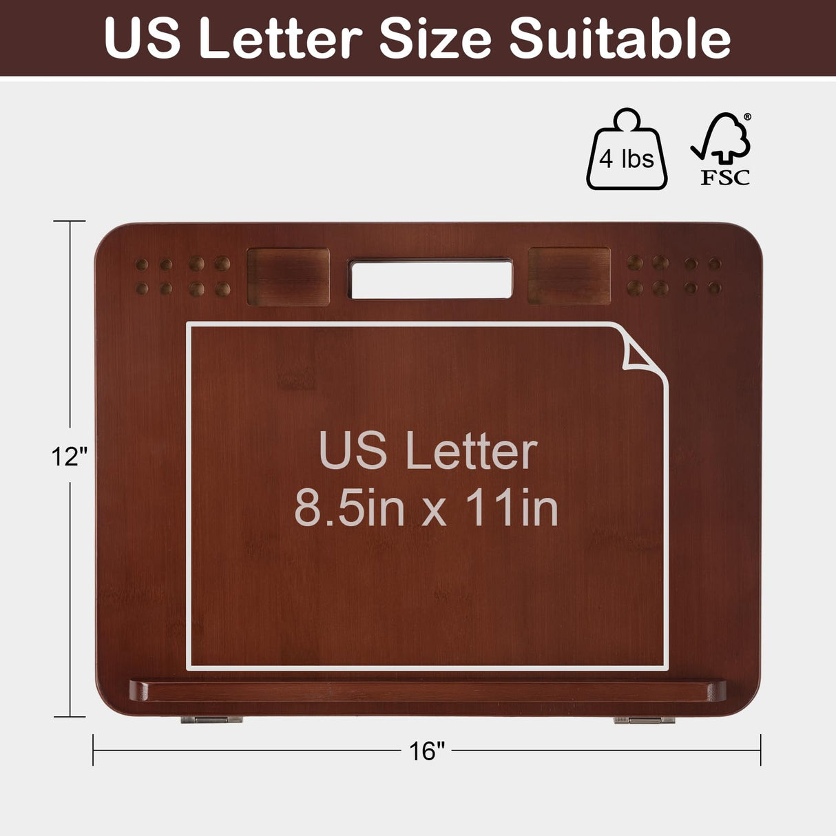 StrongTek Portable Easel for Painting, Adjustable Painting Easel with 7 Positions, Bamboo Tabletop Easel with Handles for Adults, Use as Drawing Board, Painting Easel, Lap Desk, Book Stand for Reading StrongTek