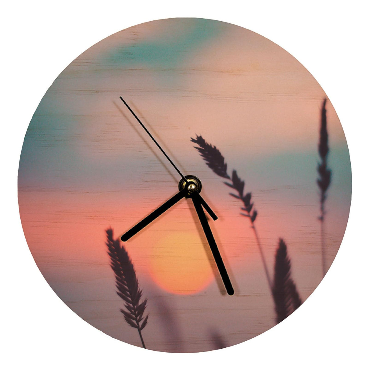 FOKOCALI 20 Pack 11.8in Sublimation Blank Clock Plywood Round Wall Clock Decor DIY Heat Transfer Press Printing FOKOCALI