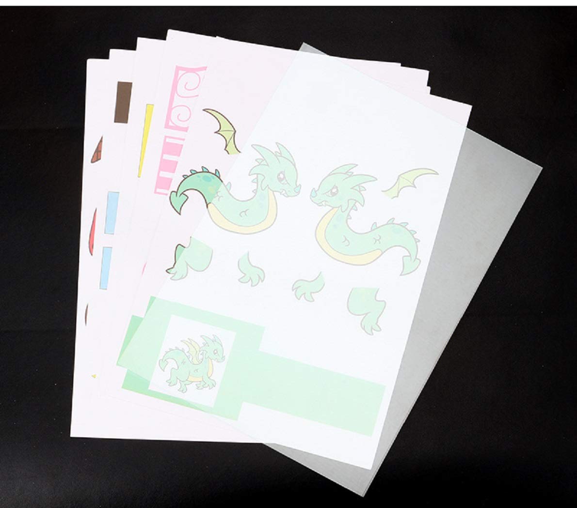 20 Sheets 3D Printer Drawing Molds Paper Stencils for 3D Printing Pen, 40 Patterns and a Clear Plate Set ANIUHL