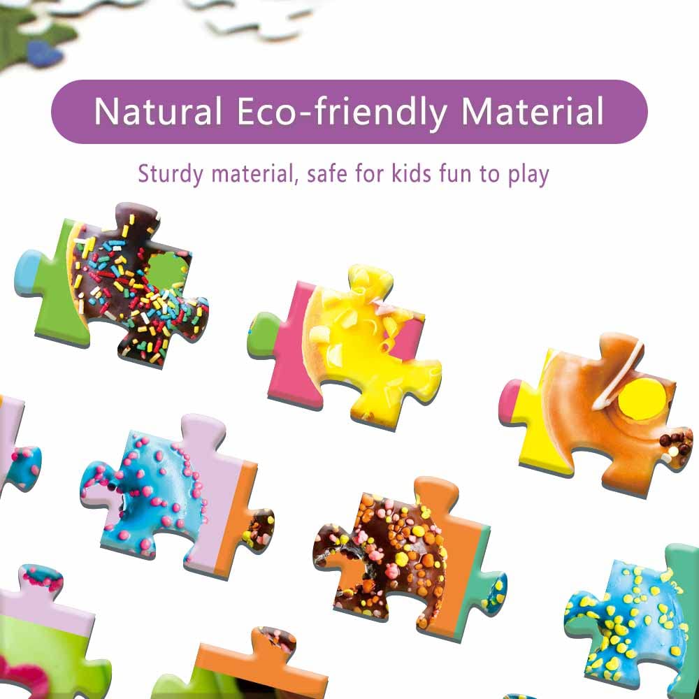 fishwisdom 100 Piece Donuts Jigsaw Puzzle for Kids Teens Age 4-8 Gift Family Time (Donuts) fishwisdom