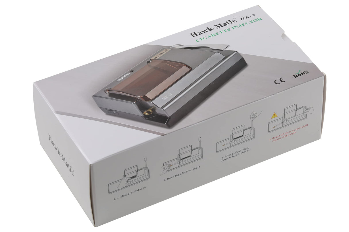 Hawk-Matic HK2 Electric Cigarette Injector Machine for Size of Tubes: King & 100mm Hawk-Matic
