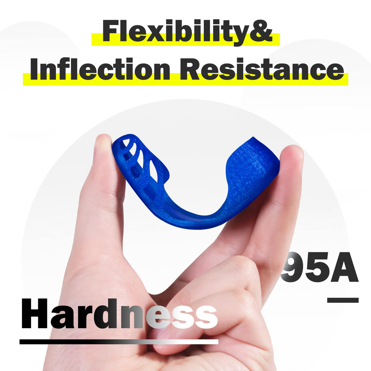 Geeetech TPU Filament 1.75mm, Shore 95A Flexible 3D Printer Filament with High Elasticity, 1KG (2.2lbs) Spool, Dimensional Accuracy ±0.03mm, Fits Most FDM Printers, Clear Blue Geeetech