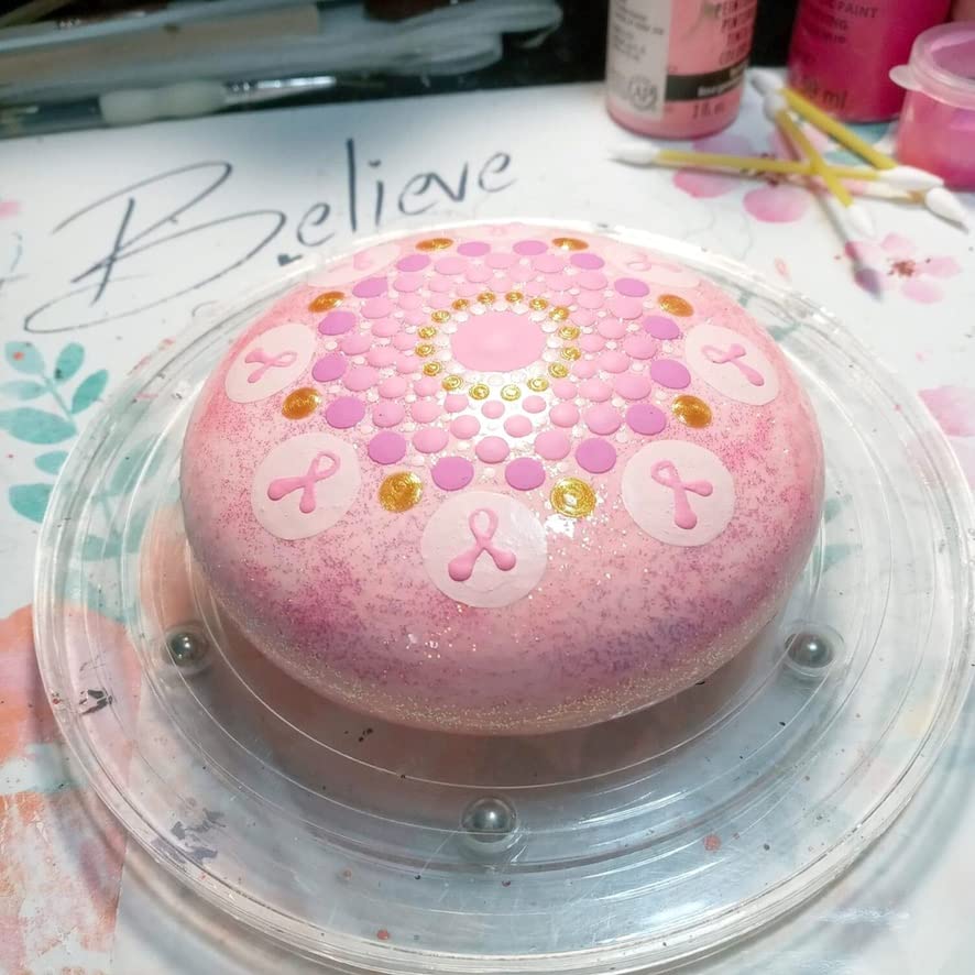 Silicone Molds - 6 pc Variety Art Stone Mold Set with Dome Template - Happy Dotting Company - for Rock Crafts, Dotting, Mandala Art Happy Dotting Company