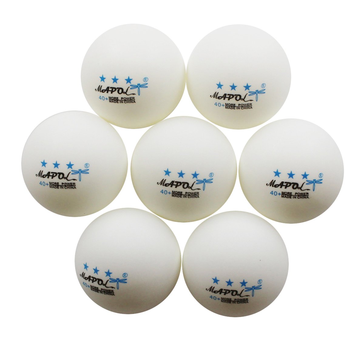 MAPOL 50 White 3-Star Table Tennis Ball Premium Training Ping Pong Balls MAPOL