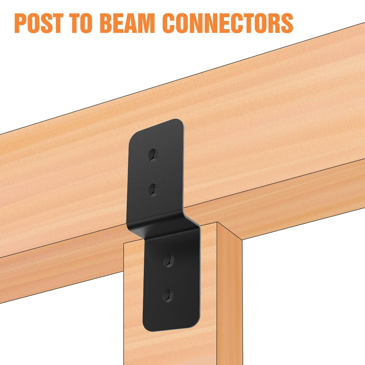 Eegoowa 4 Piece Heavy Duty Steel Z Bracket 6" Post and Beam Support, Double Angle Channel Angle Support for Wood Shelf Fixing Timber Connector Pergola Bracket, 3" Width, 1/8" Thickness (6 inches) Eegoowa