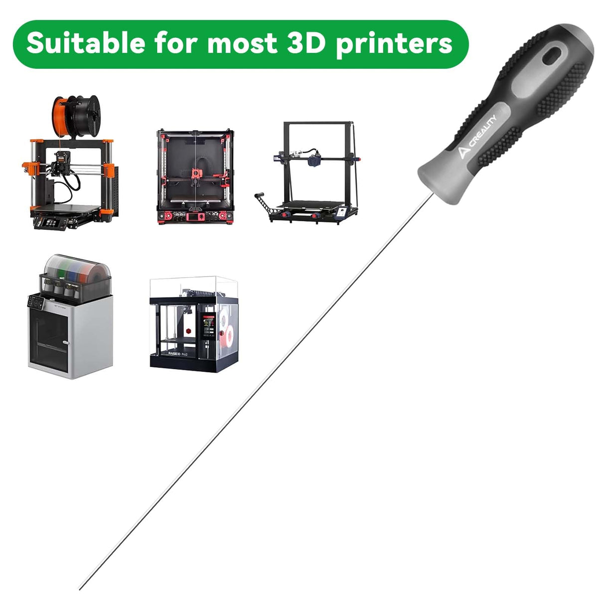 Creality Clog Poke,3D Printer Nozzle Cleaning Kit,Φ1.5mm L210mm Prolong Throat Piercing Needle 3D Printing Tool for 1.75mm Nozzles,Clean Hotend without Disassembly,Unclog in Seconds,More Thoroughly ENOMAKER