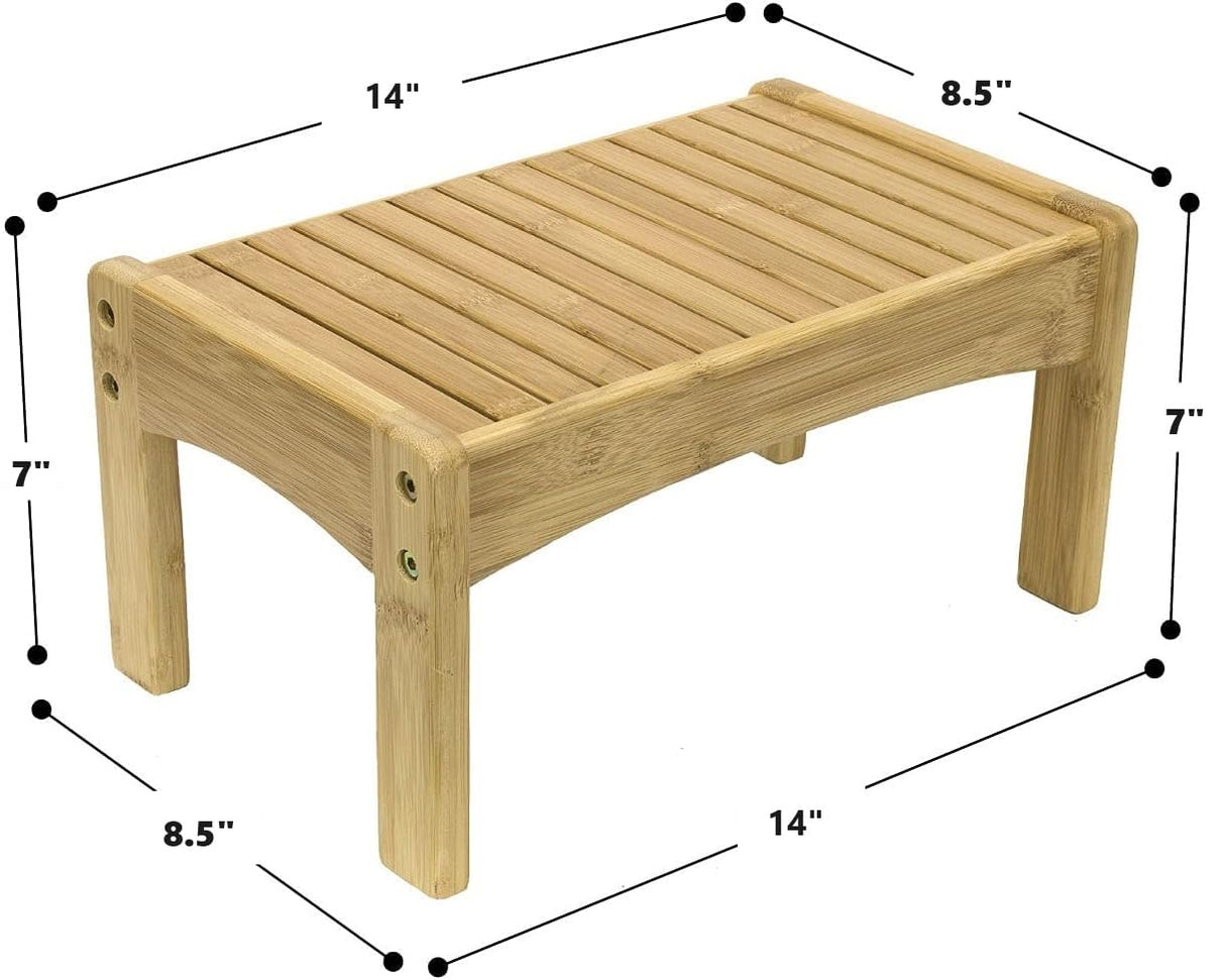 Sorbus Small Bamboo Step Stool - Wooden Foot Rest Stool & Potty Training Stool for Kids Toddlers Sorbus