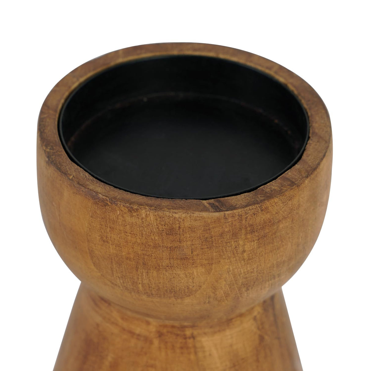 NIKKY HOME Farmhouse Wooden Candle Holders Set of 2, Rusitc Solid Wood Pillar Candlesticks Pedestal, Fireplace Mantle Table Centerpiece Decor, Brown NIKKY HOME