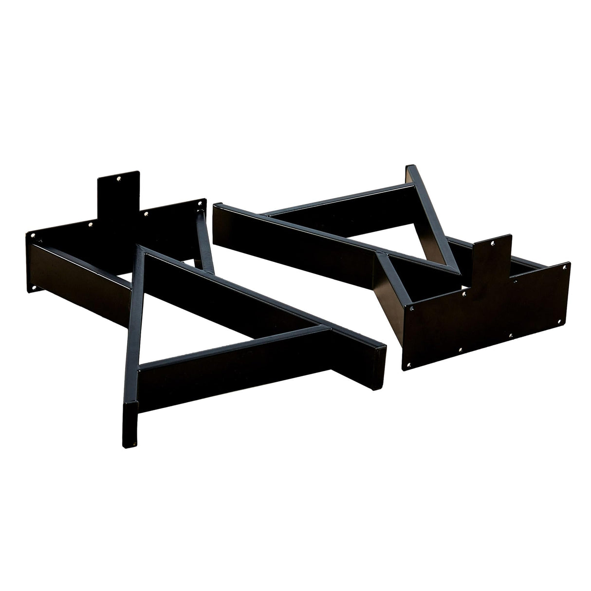 Warmaxx Heavy Duty Solid Metal Furniture Table Legs, 16 inch Height Set of 2 Black DIY Wrought Iron Legs Industrial Live Edge Table Sturdy Legs for Entry Bench Coffee Table End Table Leg with Screws Warmaxx