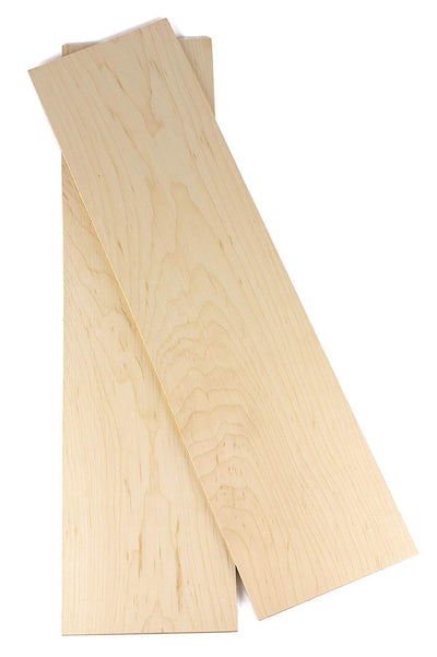 Wood-Hawk Hard Maple Thin Wood Lumber 2 Pack - 1/4"x4"x24" or 16" or 36" You Choose (2 Hard Maple 1/4"x4"x36")