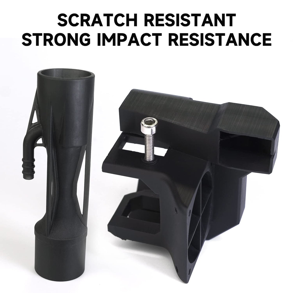 GratKit Upgraded ABS-Like 3D Printer Resin, High Toughness 405nm UV Curing Resin, Scratch Resistant and Compatible with SLA, LCD and DLP Printers for Industrial Parts Printing - 1000g, Black GratKit