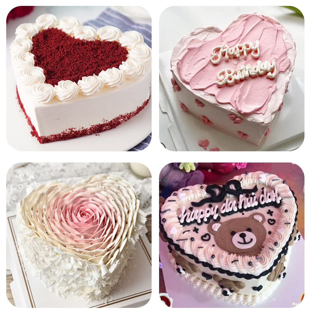 8 Inches Aluminum Heart Shaped Cake Pans Tins Cayanmydery