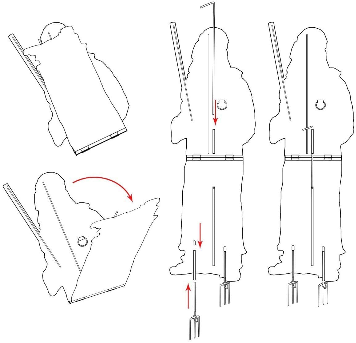 Holy Family Nativity Scene Outdoor Metal 4-Piece Set Includes Baby Jesus, Joseph, Mary & Angel. Large 45" Figures, Durable Anti-Rust, Flat All Metal with Sturdy 3-Prong Stakes THREE KINGS GIFTS THE ORIGINAL GIFTS OF CHRISTMAS
