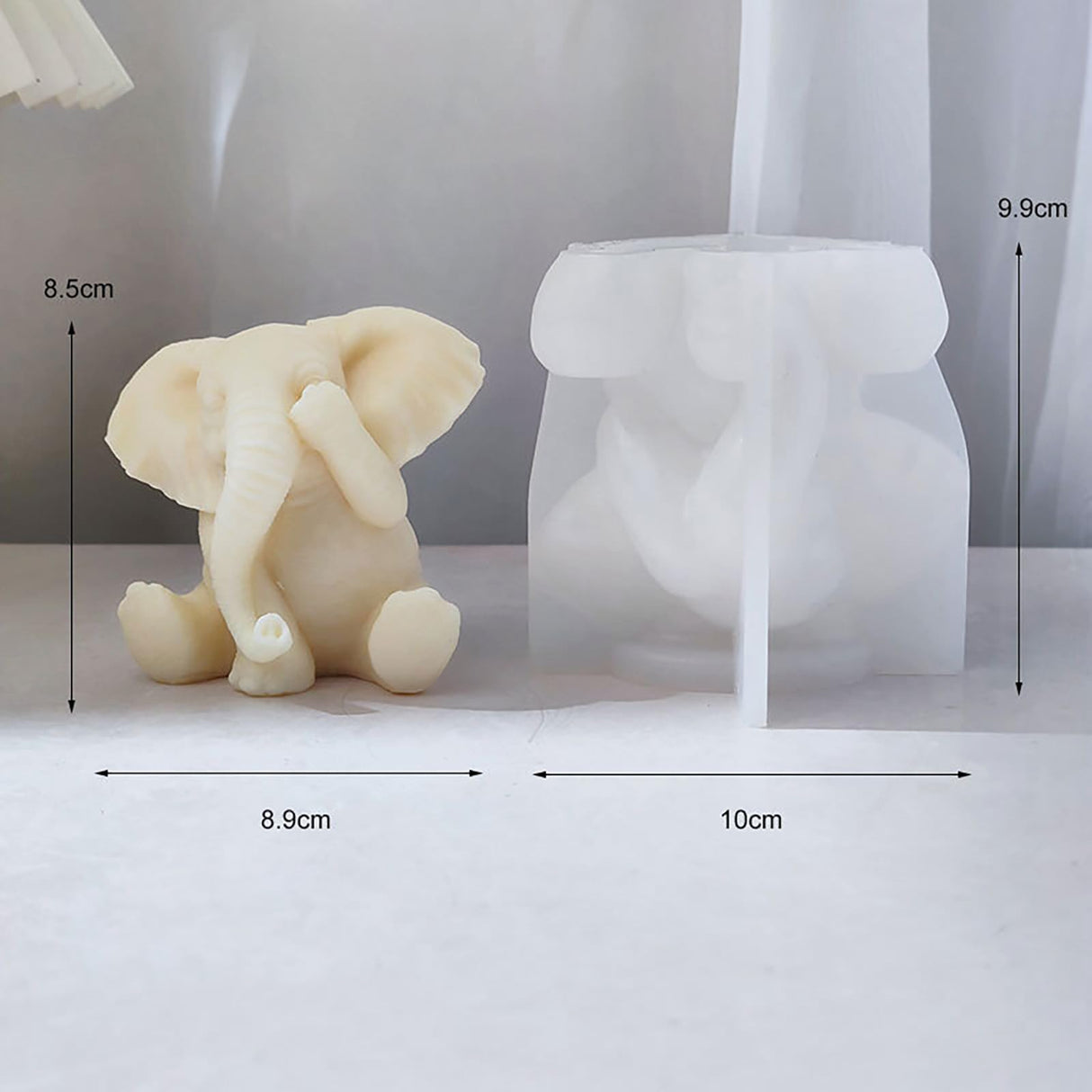 Elephant Molds Elephant CandleResin Mold - Resin Casting Silicone Molds for Home Decor & Candle Making Wave Spiral Mold ESEENS