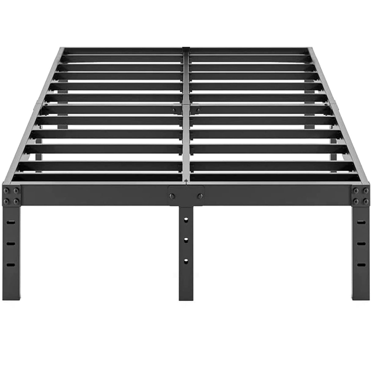 ALDRICH Metal Bed Frame Queen Size - 16 Inch Tall Black Basic Steel Slats Platform, Easy Assembly Heavy Duty Noise Free Bedframes, No Box Spring Needed ALDRICH