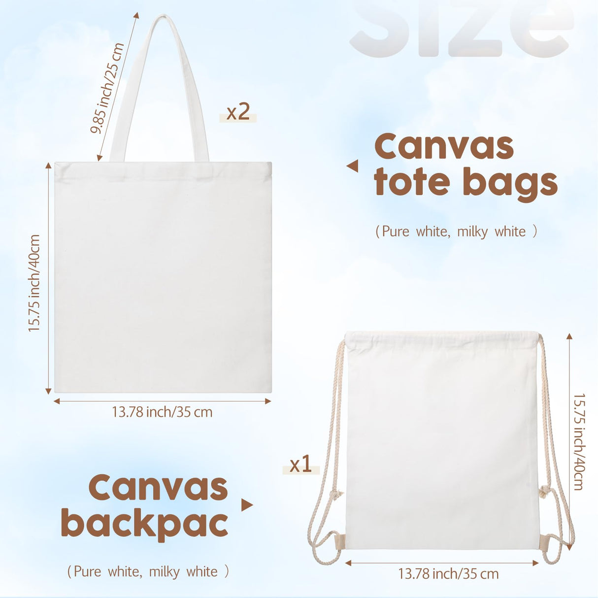 Geyoga 11pcs Sublimation Blanks Softstyle CVC T Shirts Tote Canvas Bags Bucket Hats Scrunchies Drawstring Bags Backpacks Socks Tie Dye Embroidery Kit Geyoga